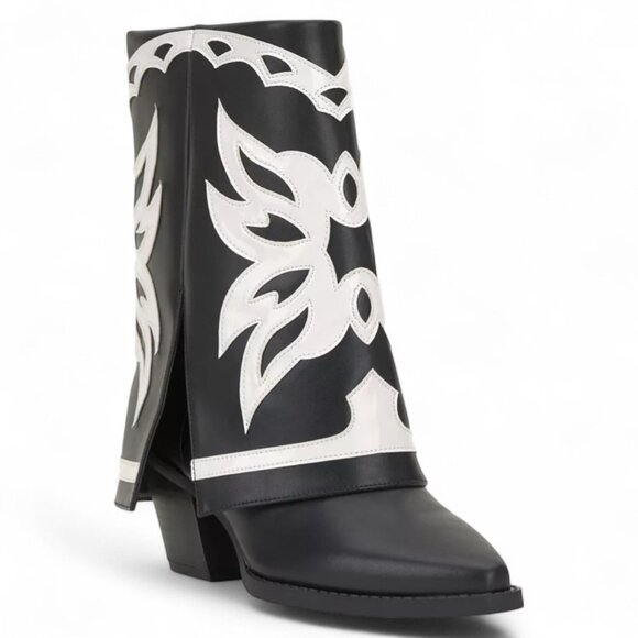 I.n.c. International Concepts Women's Jadiza Fold-Over Cuffed Cowboy Boots - Picture 1 of 3